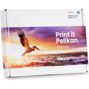 Pelican PromoPack P52 kompatibilis tintapatronok többes csomagban fekete cián magenta sárga Canon CLI-526 (4 darabos csomag)