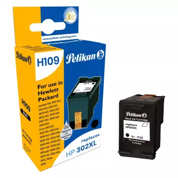 Pelikan kompatibilis tintapatron HP 302XL (F6U68AE) - fekete