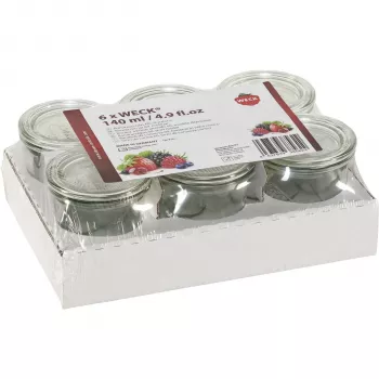 WECK mini befőttesüveg 140 ml 6 darabos tálca