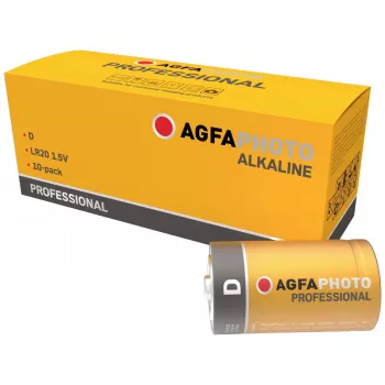 AGFAPHOTO Professional LR20 Mono D alkáli elem 1,5V 10 darabos csomag
