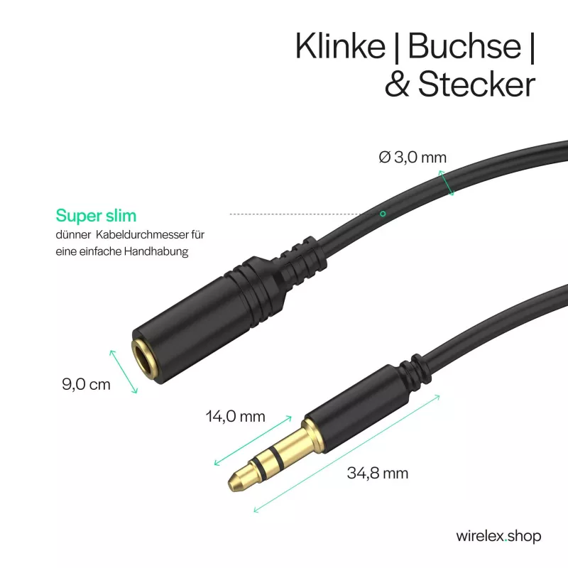 ShiverPeaks audio jackkábel mini flex