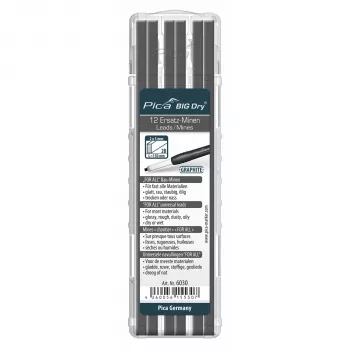 PICA-MARKER Pica BIG DRY utántöltő betétek 2B fekete 12 darabos csomag 150 mm