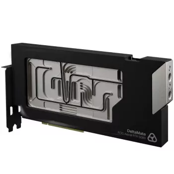 Thermal Grizzly DeltaMate 5080 Astral GPU vízblokk, ARGB, hátlappal - akril, fekete