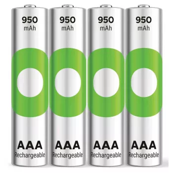 GP ReCyko Micro AAA NiMH akkumulátor 950 mAh 1,2 V 4 darabos csomag (GPRCK95AAA105C4)