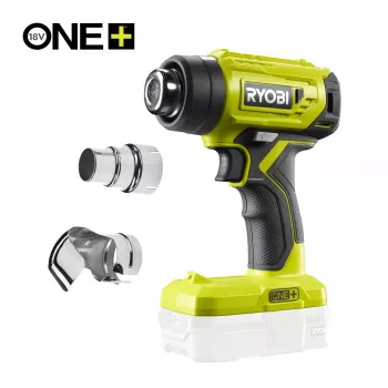 RYOBI One+ 18V akkumulátoros hőlégfúvó R18HG-0 (készülék akkumulátor nélkül) - 250°C/460°C, 170 L/min
