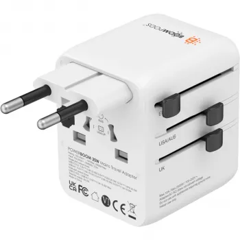 Boompods World Travel Plug 20W fehér