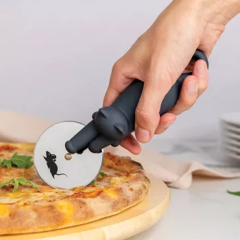 OTOTO Kitty Cut pizzavágó - fekete-fehér macskadizájn