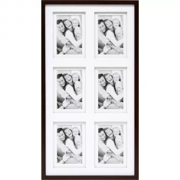 Deknudt S65KQ6 6x10x15 fa galéria barna többképes keret 10x15 cm álló
