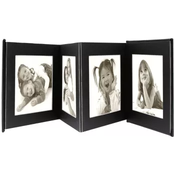 DEKNUDT leporello fotóalbum fekete 8 fotó 10x15 cm bőr