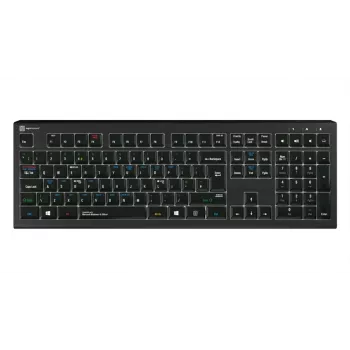LogicKeyboard ASTRA 2 vezetékes USB billentyűzet Windows-hoz - UK kiosztás - fekete - háttérvilágítás
