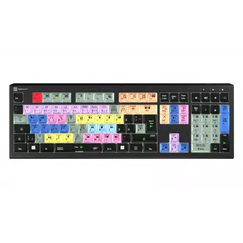 Logickeyboard LKB-EDIUS-A2PC-DE Full Size (100%) USB ollós kapcsolós billentyűzet, QWERTZ, fekete
