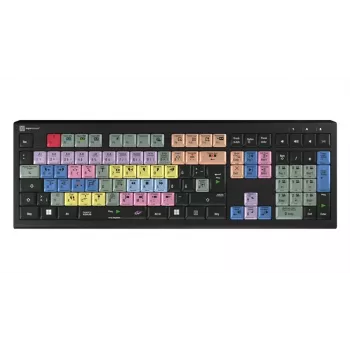 Logickeyboard LKB-EDIUS-A2PC-DE Full Size (100%) USB ollós kapcsolós billentyűzet, QWERTZ, fekete