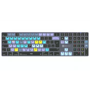Logickeyboard DaVinci Resolve Classic Titan DE (Mac) - német kiosztás, vezetékes USB, háttérvilágításos vágóbillentyűzet