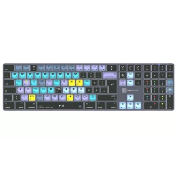 Logickeyboard DaVinci Resolve Classic Titan DE (Mac) - német kiosztás, vezetékes USB, háttérvilágításos vágóbillentyűzet