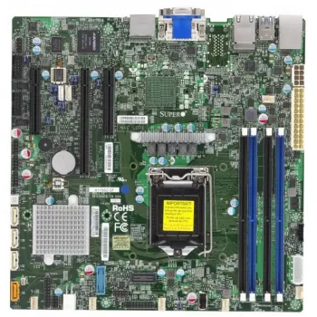 Supermicro X11SSZ-QF Micro-ATX alaplap, LGA 1151, Intel C236, DDR4, dupla Gigabit LAN, IPMI, integrált grafika, HD audio