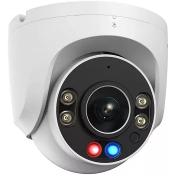 Foscam W5EP térfigyelő kamera fehér 5MP (3072x1728), PoE, beépített fényszóró, piros-kék figyelmeztető lámpák és sziréna