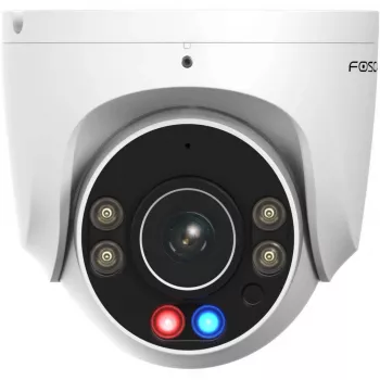 Foscam W5EP térfigyelő kamera fehér 5MP (3072x1728), PoE, beépített fényszóró, piros-kék figyelmeztető lámpák és sziréna