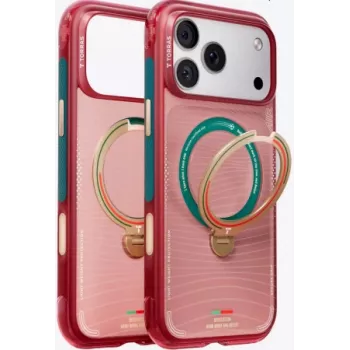 TORRAS World Cup Ostand Q3 Air MagSafe tok Apple iPhone 15 Pro-hoz (Portugal Red)