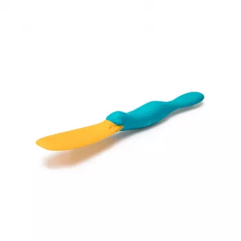 OTOTO Splatypus hasított serpenyőspatula és lapát - fekete narancssárga díszítéssel - élelmiszer-biztonságos nylon és szilikon