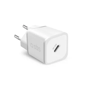 SBS PD utazási töltő 20W USB-C GaN fehér (TETRGAN1C20W)