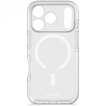 Decoded DropTec átlátszó hátlap iPhone 17 Pro-hoz, matt fehér, MagSafe-kompatibilis