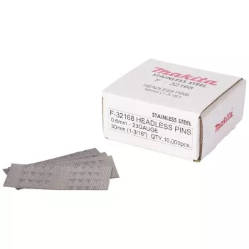 Makita F-32168 rozsdamentes szeg 0,6 x 30 mm 10000 darab 23 Gauge fej nélküli