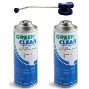 Green Clean GS-2051 sűrített levegős tisztító készüléktisztításhoz - nehezen elérhető helyek - 400 ml - kék, zöld, fehér - 135 mm - 200 mm