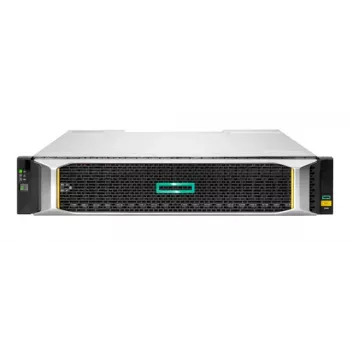 HPE Modular Smart Array 2062 16Gb Fibre Channel SFF tároló - 6. generáció - 3,84 TB - 24 fiók (SAS-3) SSD 1,92 TB x 2 16Gb Fibre Channel (külső) rack szerelés 2U