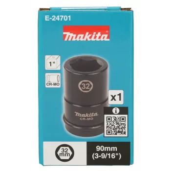 Makita E-24701 ütő dugókulcs 1 inch, 32 mm, 90 mm hosszú