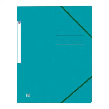 Oxford TOP FILE+ sarokgumis dokumentummappa A4 3 füllel aqua 400116326