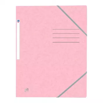 Oxford TOP FILE+ gumis mappa A4 3 füllel pasztell rózsaszín 400116353