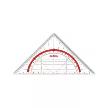 Maped Study 16 cm-es geometriai háromszög - átlátszó polisztirol - 45°/45°/90°