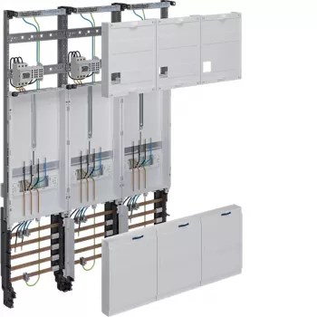 Hager univers Z komplett mérőmező 3 fázisú 3 mezős 1050mm NRW SH MV (ZL33X4T)