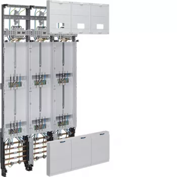 Hager univers Z komplett panel 6 mérőhely 3 fázisú 63A 1350mm ZL53X8T