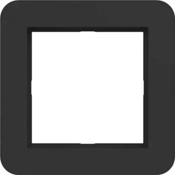 HAGER WAD7100BM keret 1-es C.1 Night Black Matt