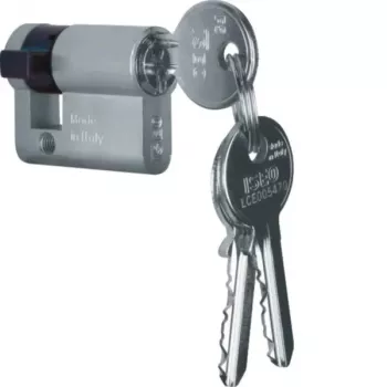 Hager WDA7172 profil félhenger tartozék, 30/10 mm, nikkelezett sárgaréz, 2 kulcs