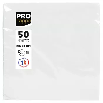 PROnappe papírszalvéta fehér 2 rétegű 20 x 20 cm 50 db