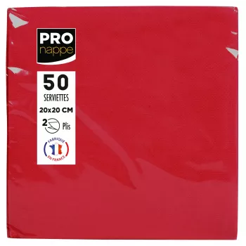 PROnappe piros 2 rétegű papírszalvéta 20 x 20 cm 50 darabos csomag