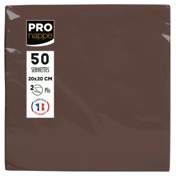 PROnappe szalvéta barna 2 rétegű 20,0 x 20,0 cm 50 db