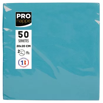 PROnappe szalvéta türkiz 2 rétegű 20,0 x 20,0 cm 50 darabos csomag