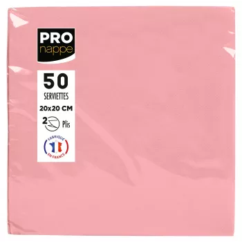 PROnappe rózsaszín 2 rétegű papírszalvéta 20 x 20 cm 50 darabos csomag