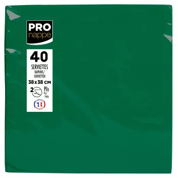 PROnappe szalvéta fenyőzöld 2 rétegű 19,0 x 19,0 cm 40 darabos csomag