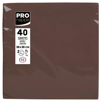PROnappe szalvéta barna 2 rétegű 19,0 x 19,0 cm 40 db