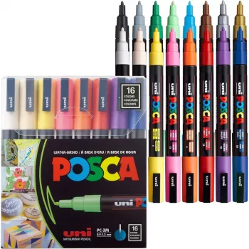 Faber-Castell UNI PC-3M Paint Marker készlet - 16 vegyes szín