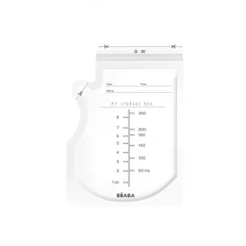 Beaba élelmiszer-tároló tasak, 50 darabos csomag, 250 ml, átlátszó 911738