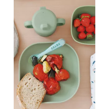 Beaba szilikon tapadó tányér Sage Green