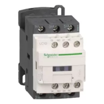 APC Schneider Electric LC1D12BD TeSys D Contactor, 3P, 12A AC-3, 24V DC Coil, 1NO+1NC Aux, Screw Clamp