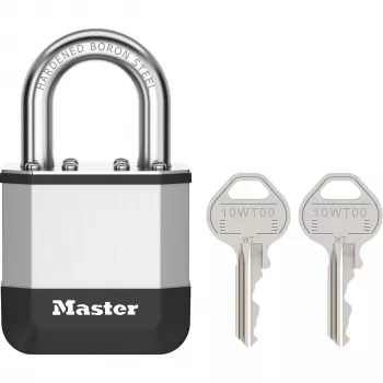 Master Lock Elite 45mm laminált lakat 25mm kengyellel, 5 tűs zárhengerrel, ezüst/szürke