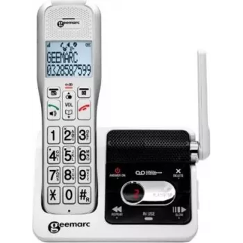 Geemarc AmpliDECT 595 ULE vezeték nélküli telefon üzenetrögzítővel, fehér