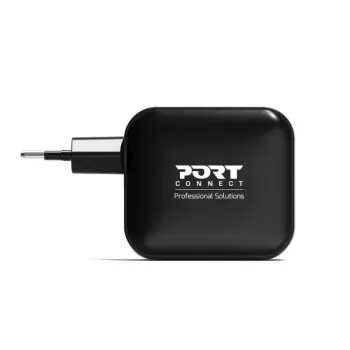 PORT Designs fali töltő Type-C PD 100W GaN+ C-C kábel 2M EU